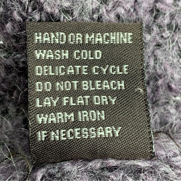 Small Purple Mohair Blend Sweater Knot Top Short Sleeve Collar Cowl 4 6 Stretch - Picture 8 of 9